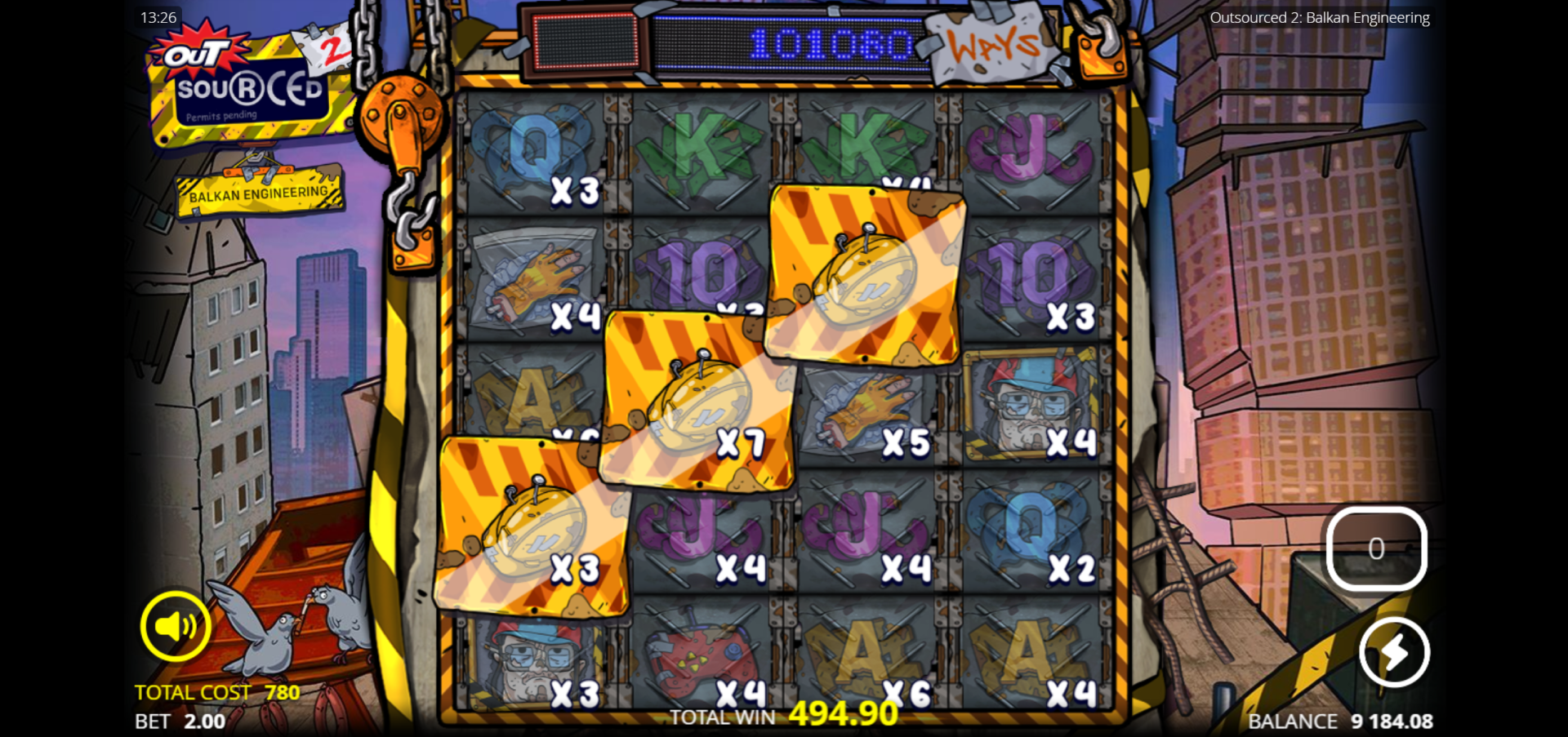 Outsourced 2 Balkan Engineering 7 Tiltier Spins bonus