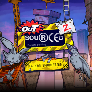 Outsourced 2 Balkan Engineering slot game logo