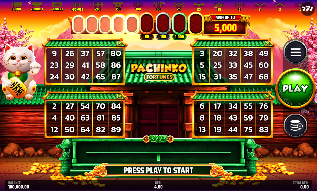 Pachinko Fortunes base game