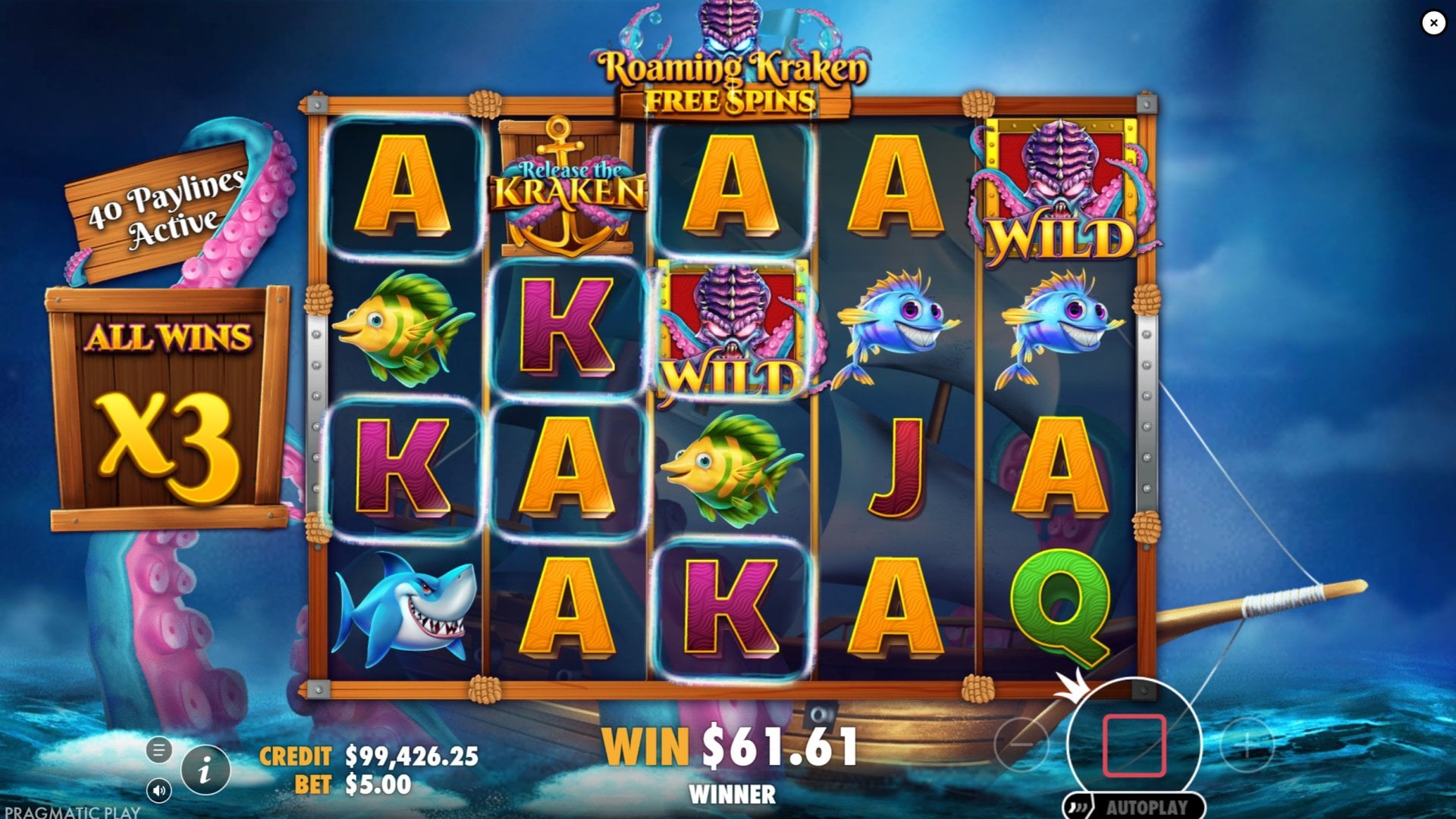 Release the Kraken Free Spins