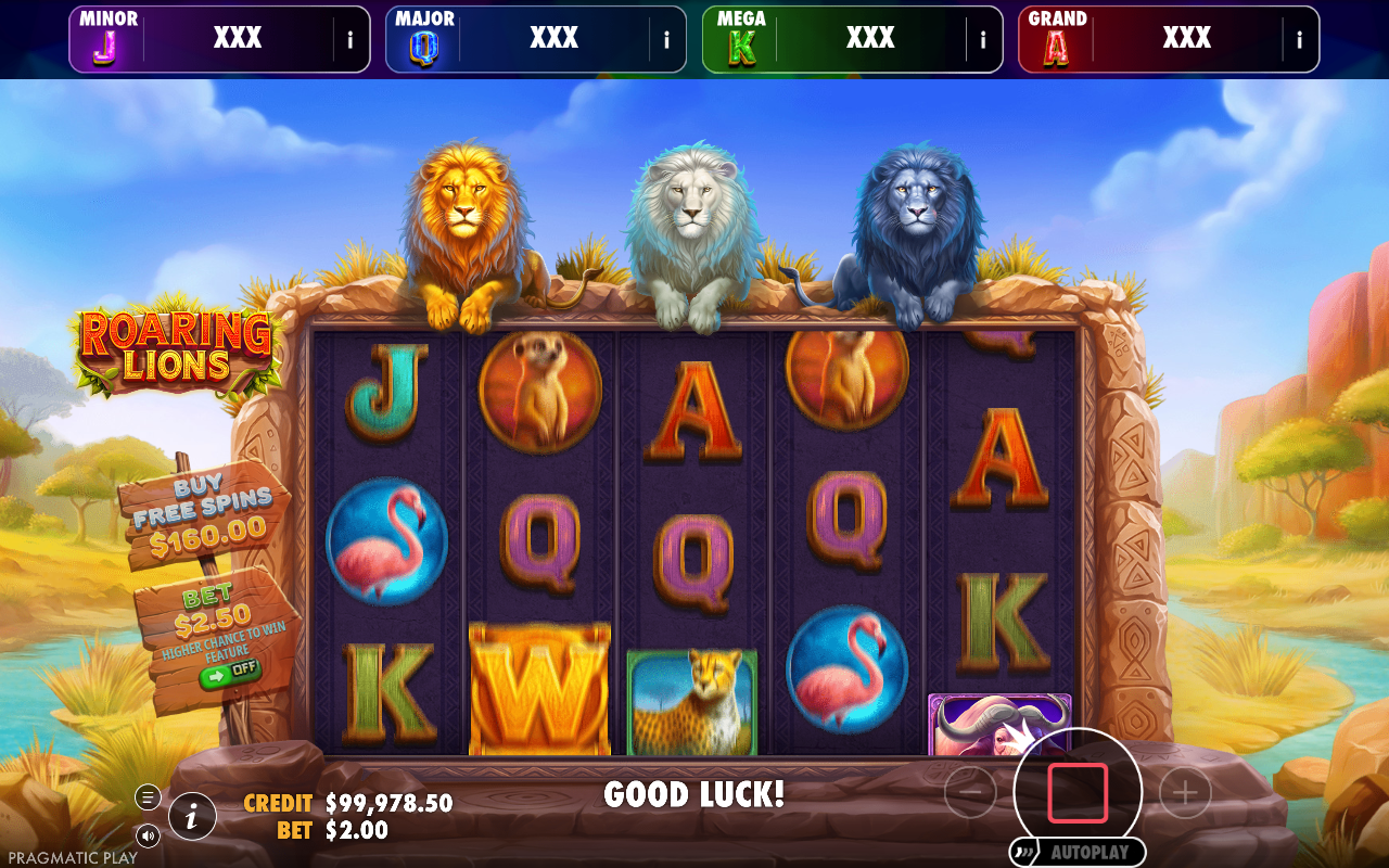Roaring Lions - Brasil Jackpot bonus round