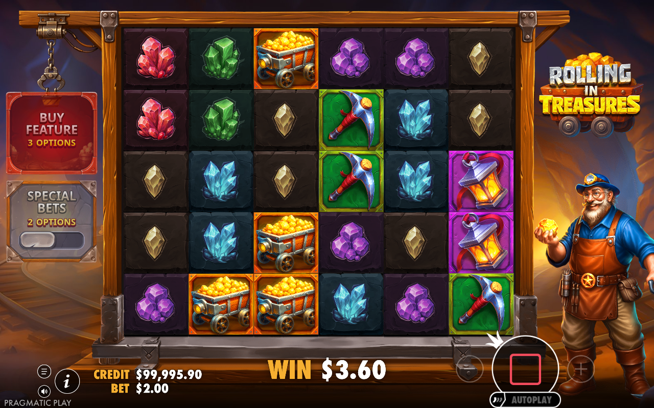 Rolling in Treasures gameplay