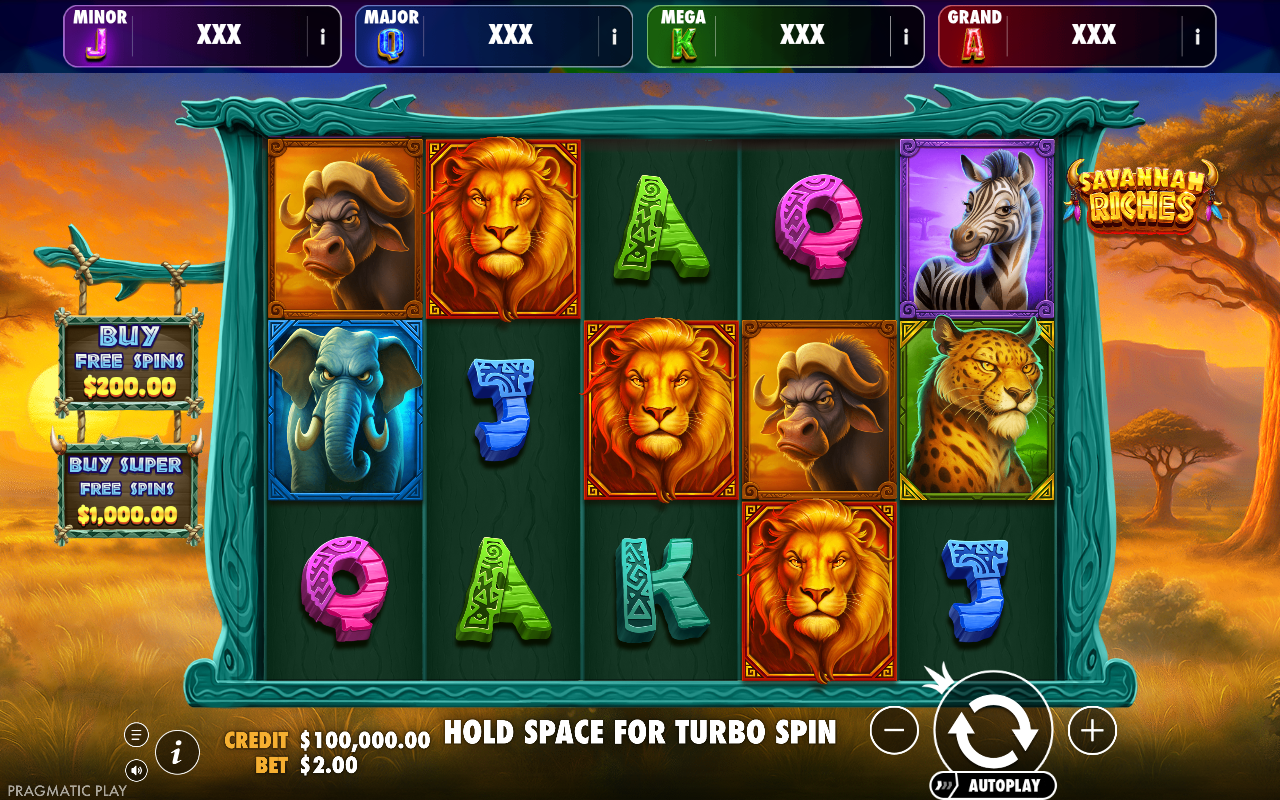 Savannah Riches - Brasil Jackpot base game