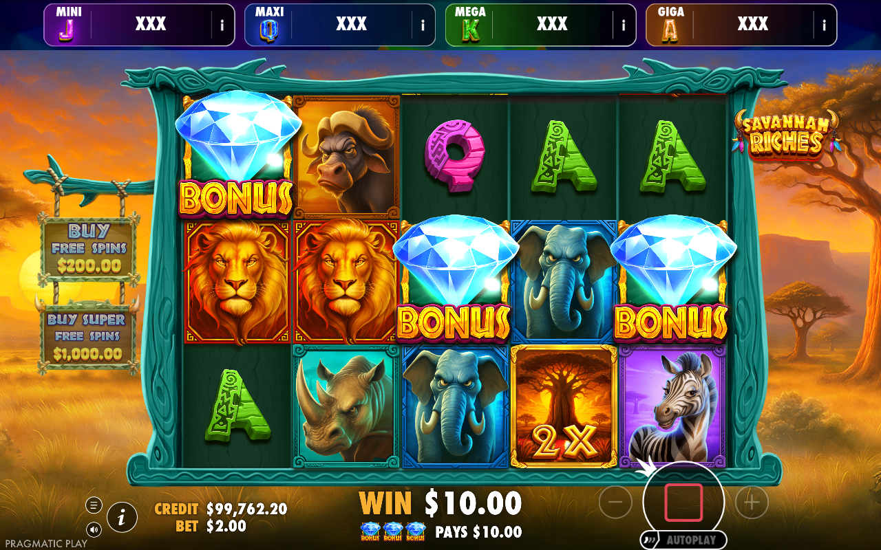Savannah Riches - Oranje Jackpot bonus round