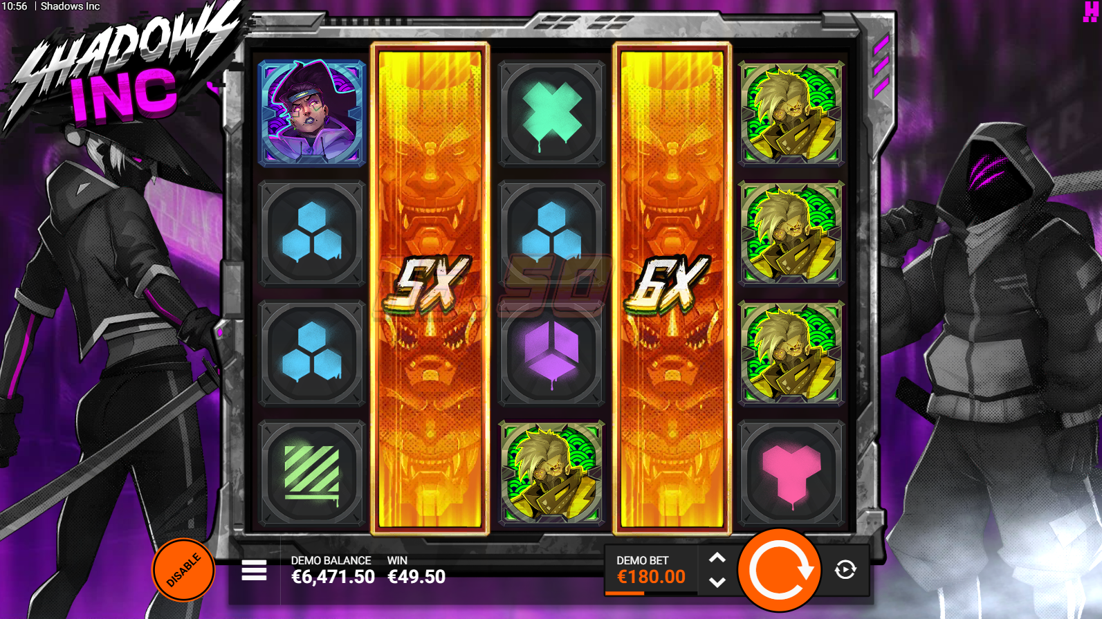 Shadows Inc Duo Duel FeatureSpins bonus buy mode