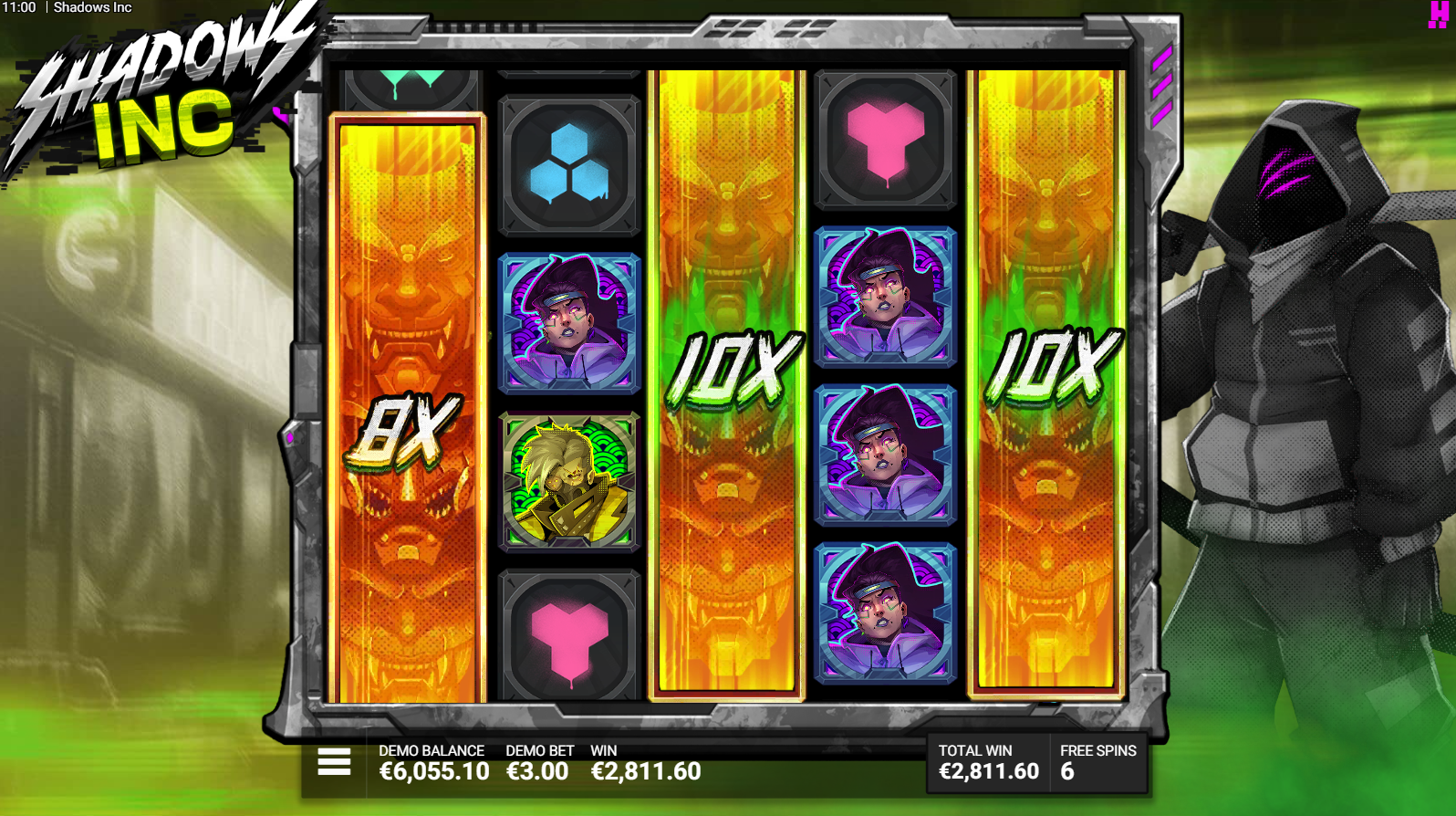 Shadows Inc Rise of the Syndicate bonus feature with free spins