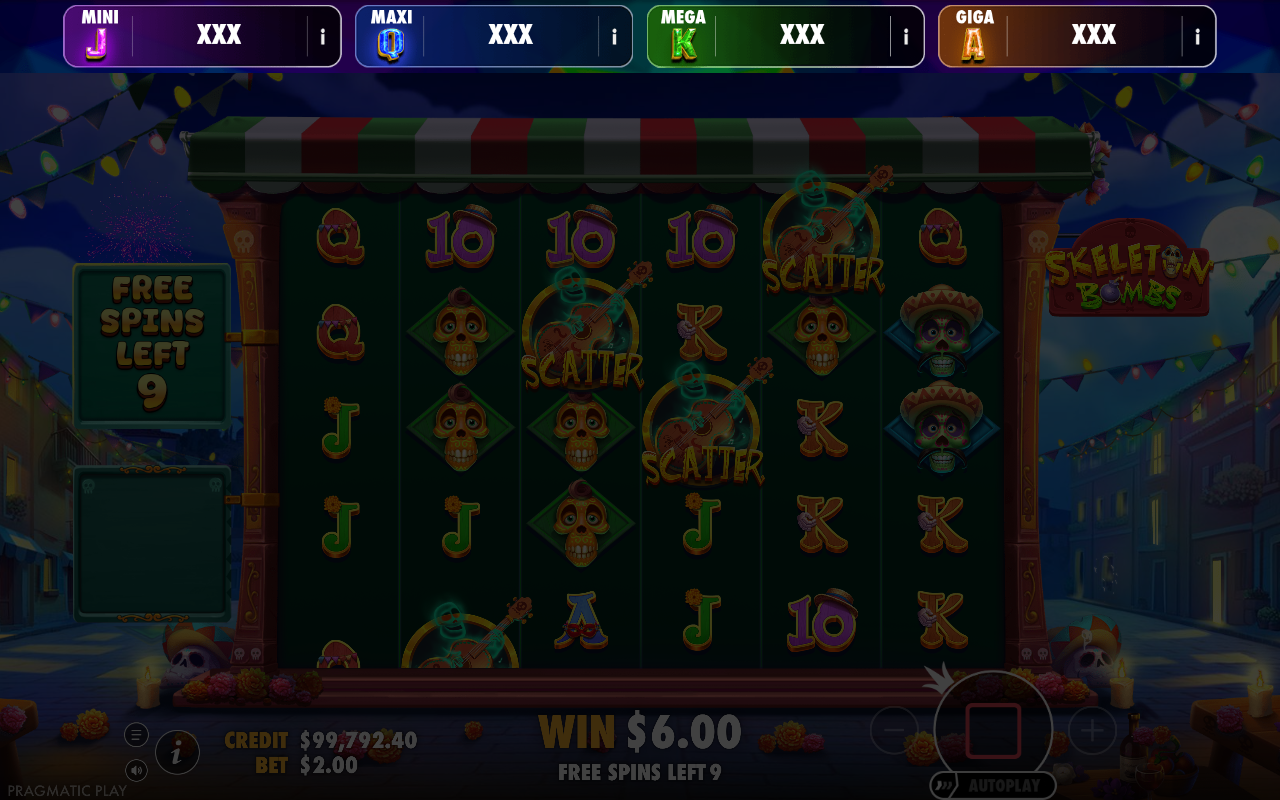 Skeleton Bombs - Oranje Jackpot bonus round
