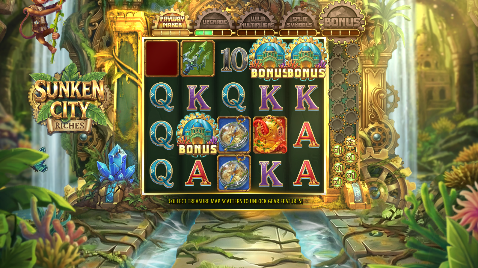 Sunken City Riches bonus symbols and paytable