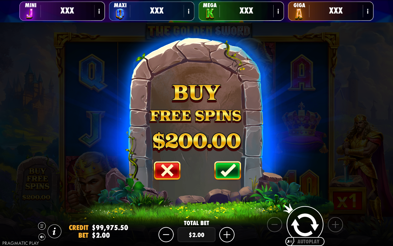 The Golden Sword - Oranje Jackpot bonus buy