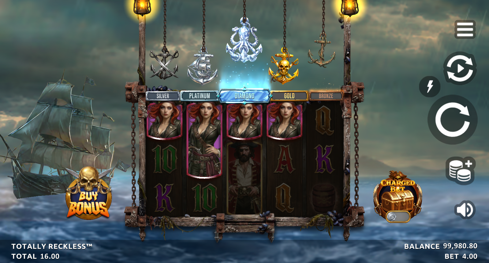 Totally Reckless slot base game