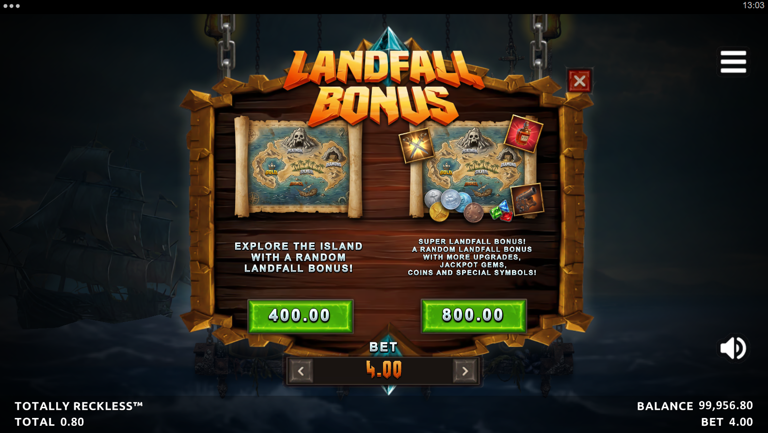 Totally Reckless slot bonus buy options