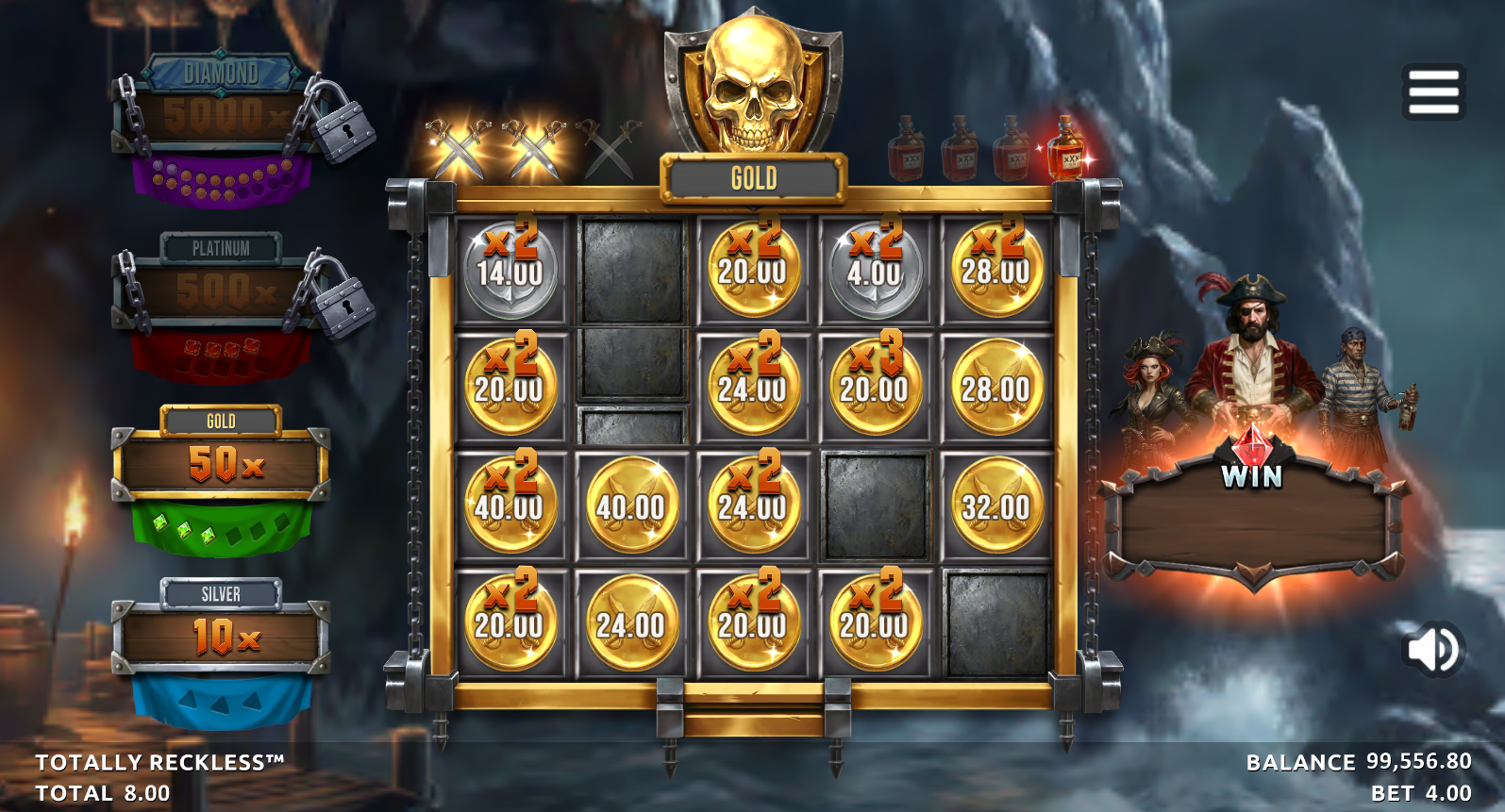 Totally Reckless slot regular bonus feature