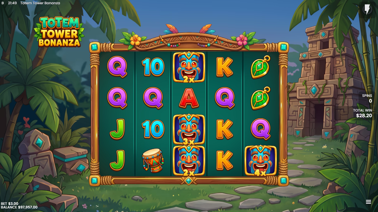 Totem Tower Bonanza - Jungle Ritual Bonus screenshot