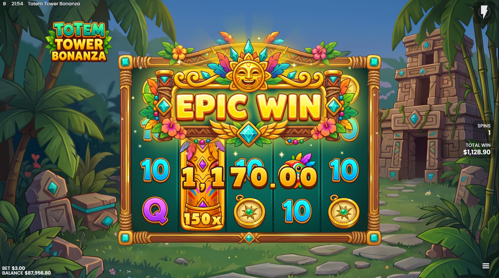 Totem Tower Bonanza - Wild Totem Bonanza Bonus screenshot