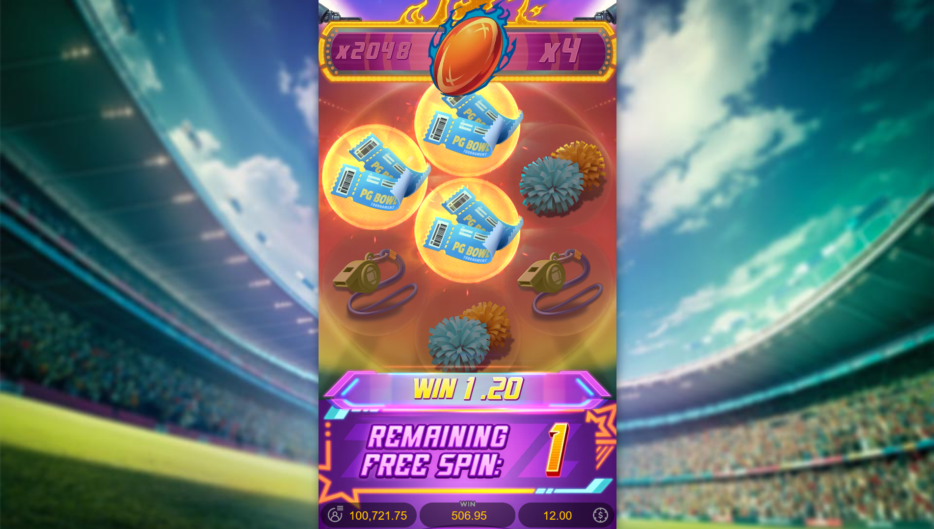 Touchdown Wins free spins play