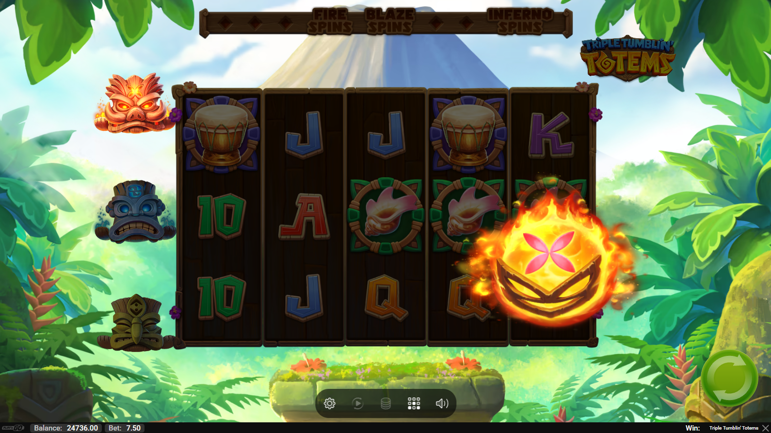 Red Fire Spirit scatter symbol in Triple Tumblin' Totems