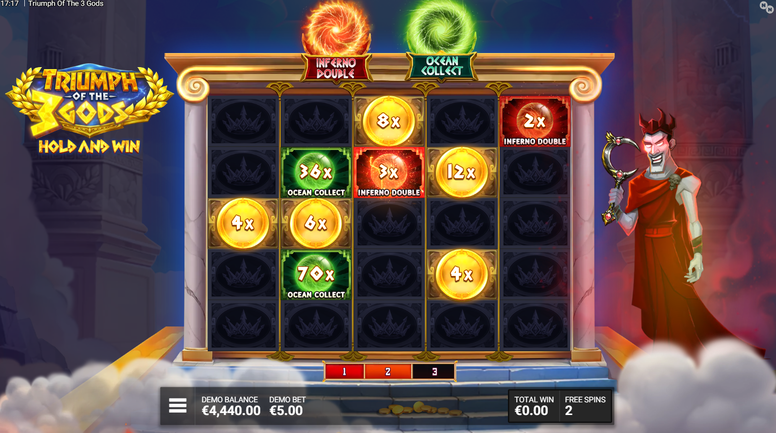 Triumph of the 3 Gods Multiple Triumph Bonus with all three Gods active simultaneously