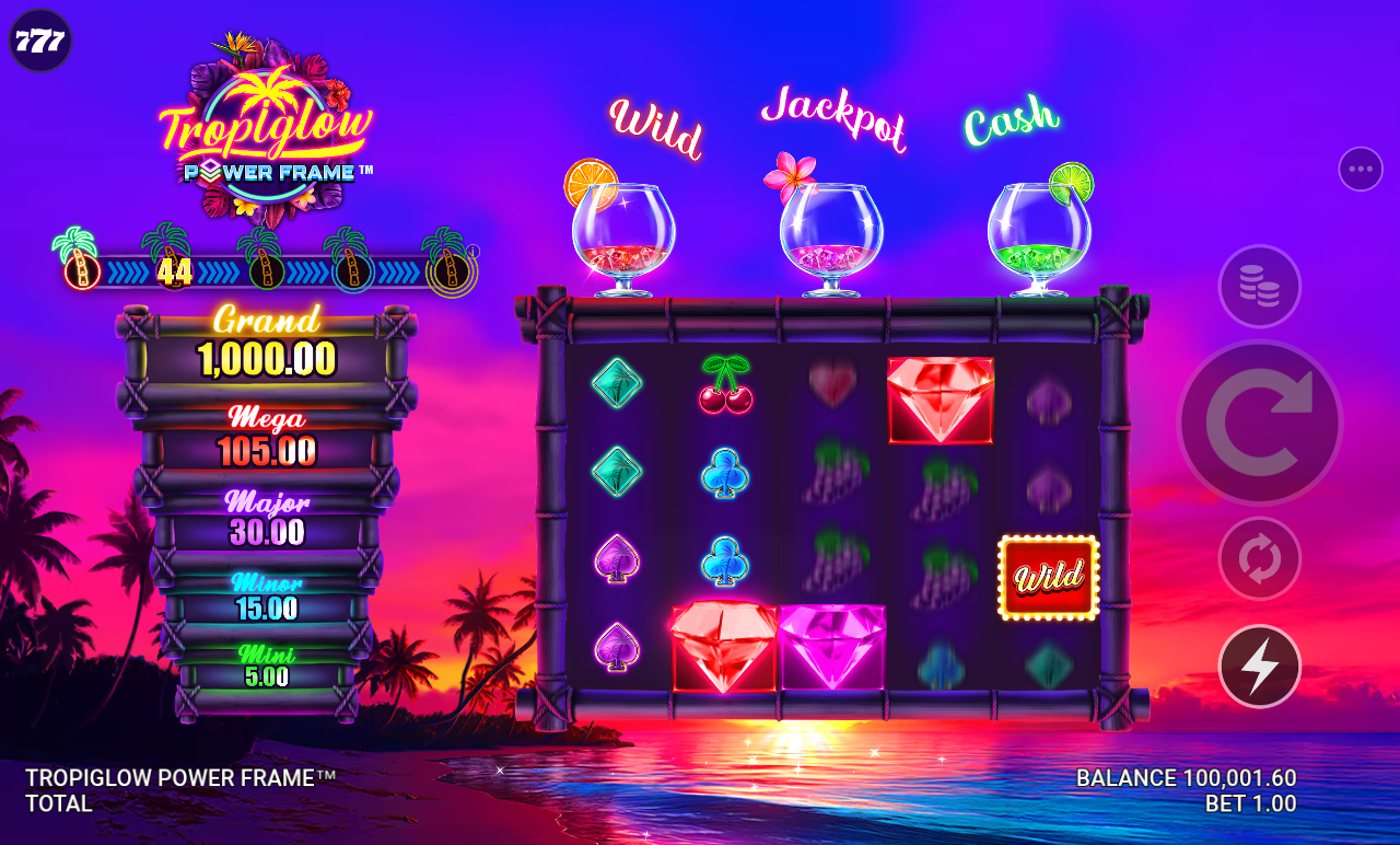 Tropiglow Power Frame gameplay