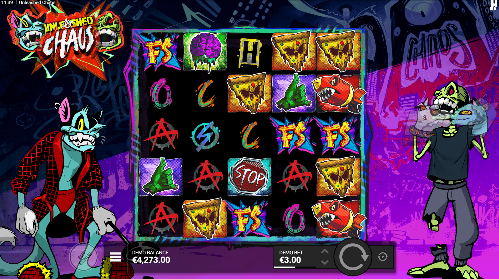 Unleashed Chaos scatter symbols