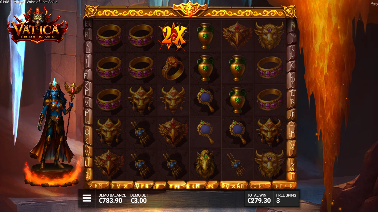 Vatica Voice of Lost Souls Judgement of the Underworld free spins bonus
