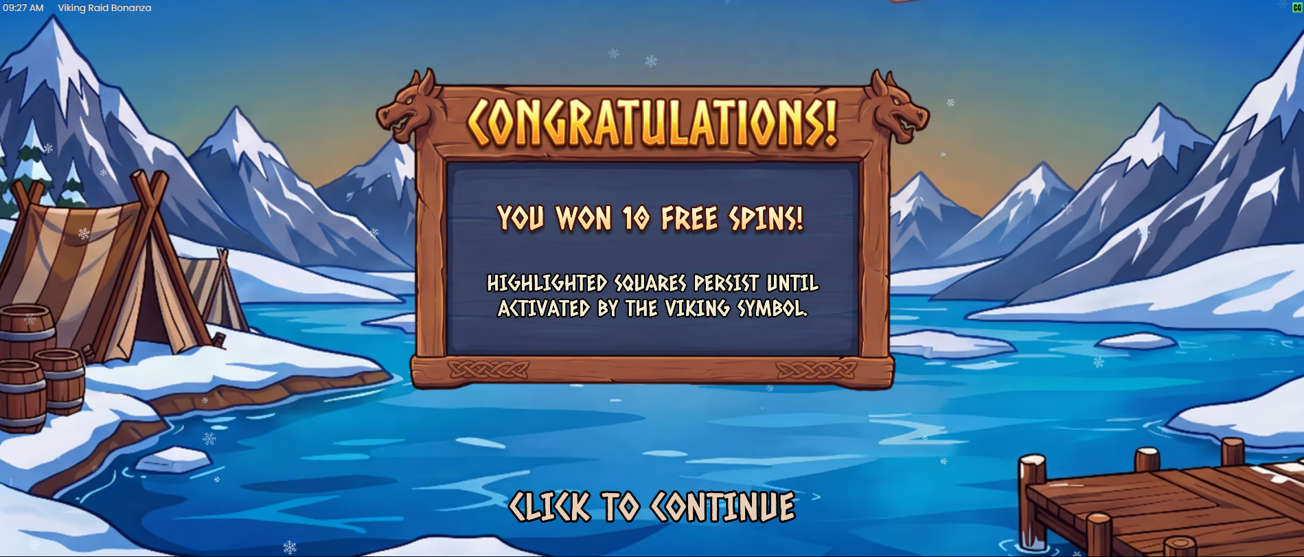 Viking Raid Bonanza Free Spins trigger