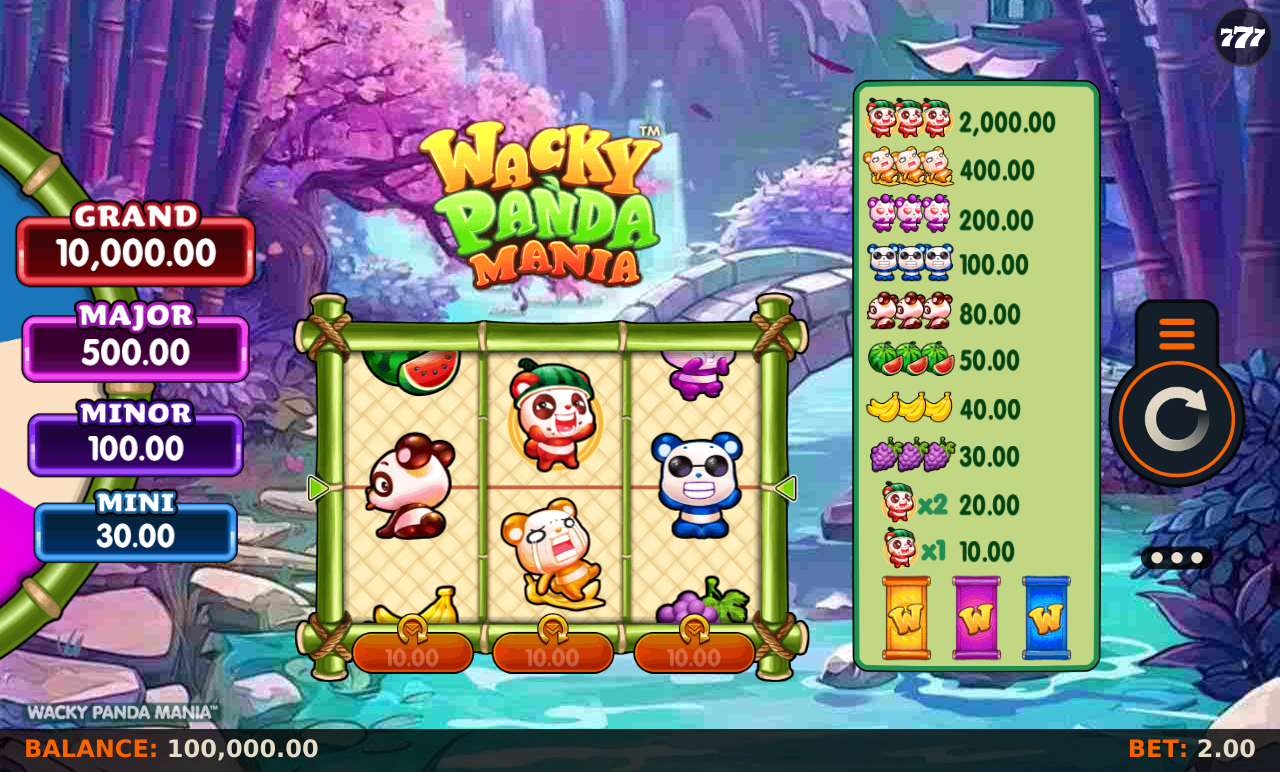 Wacky Panda Mania base game