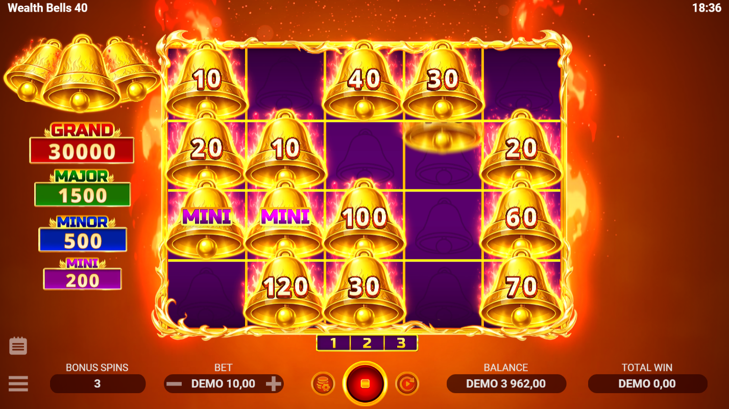 Wealth Bells 40 Bonus game feature