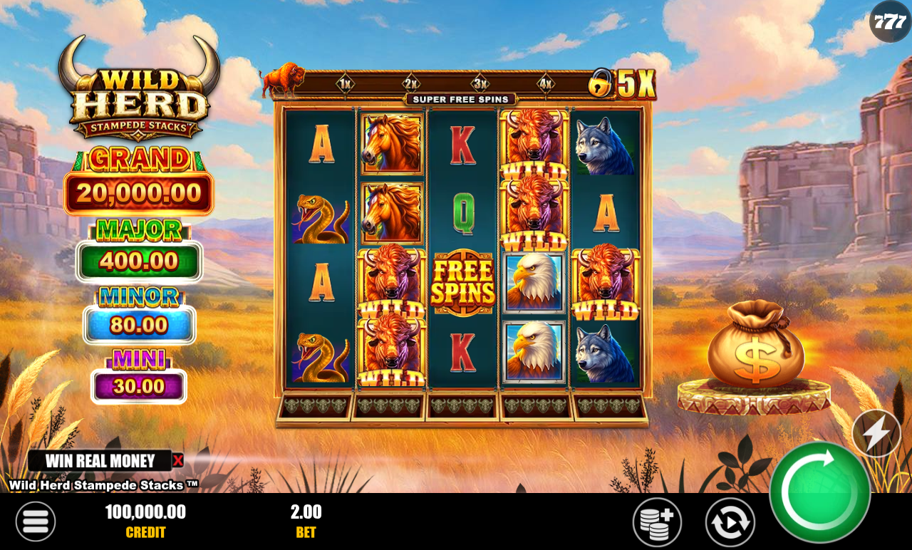 Wild Herd Stampede Stacks base game