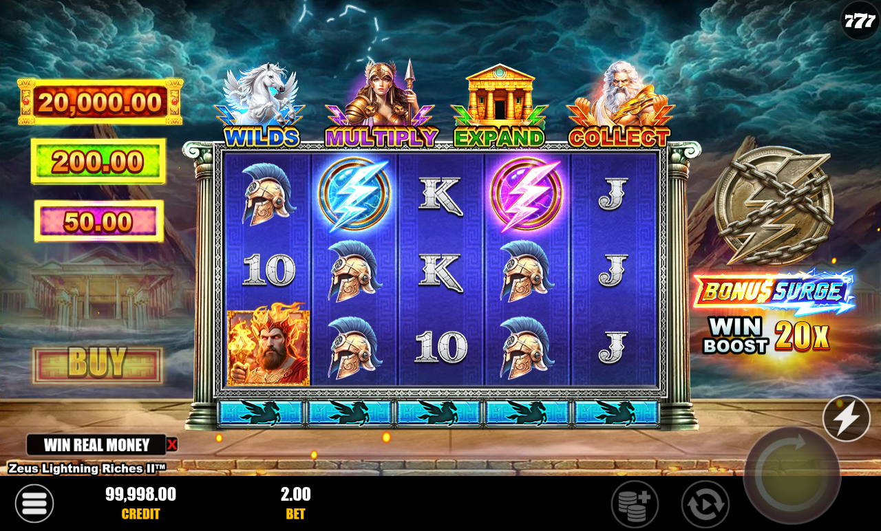 Zeus Lightning Riches II base game