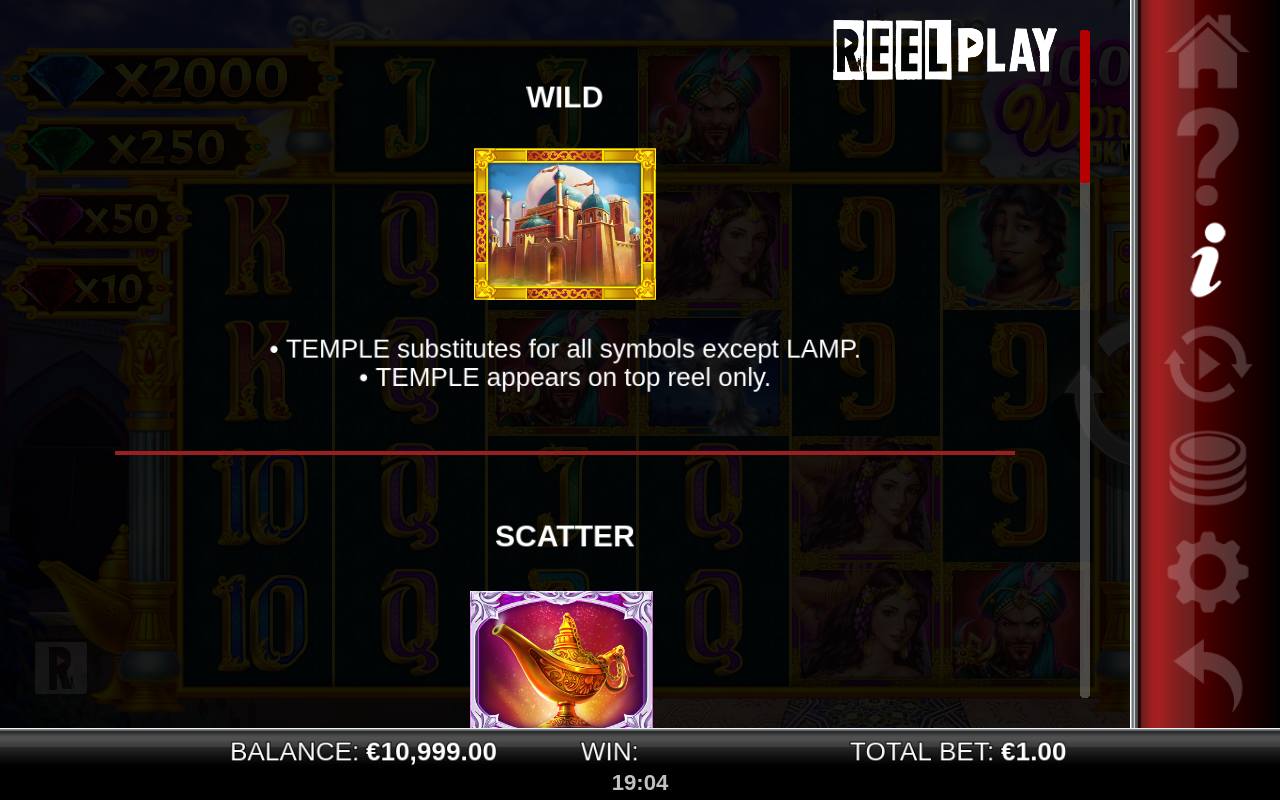 10000 Wonders 10K Ways information screen