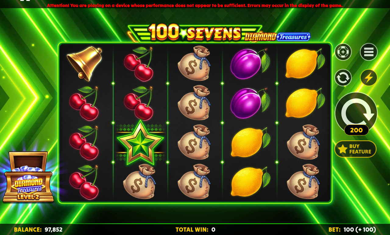 100 Sevens Diamonds gameplay