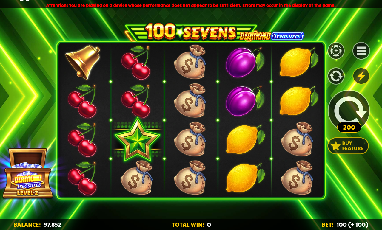 100 Sevens Diamonds gameplay