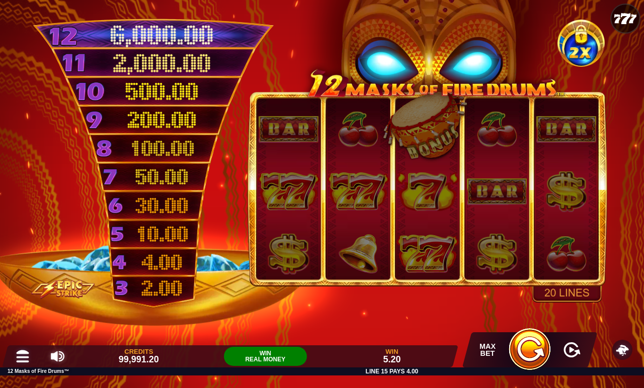 12 Masks of Fire Drums gameplay
