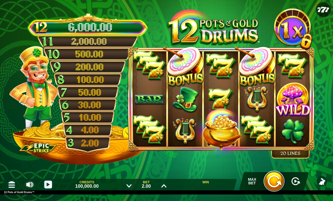 12 Pots of Gold Drums base game