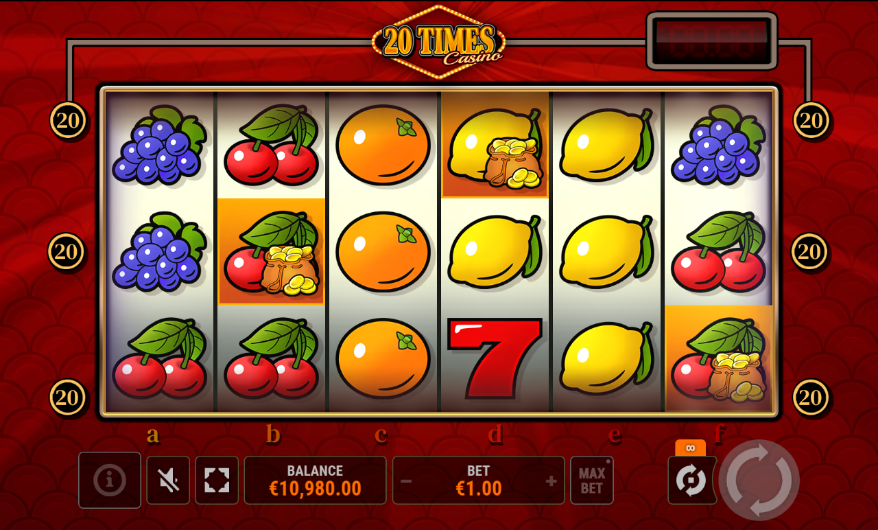 20 Times Casino gameplay