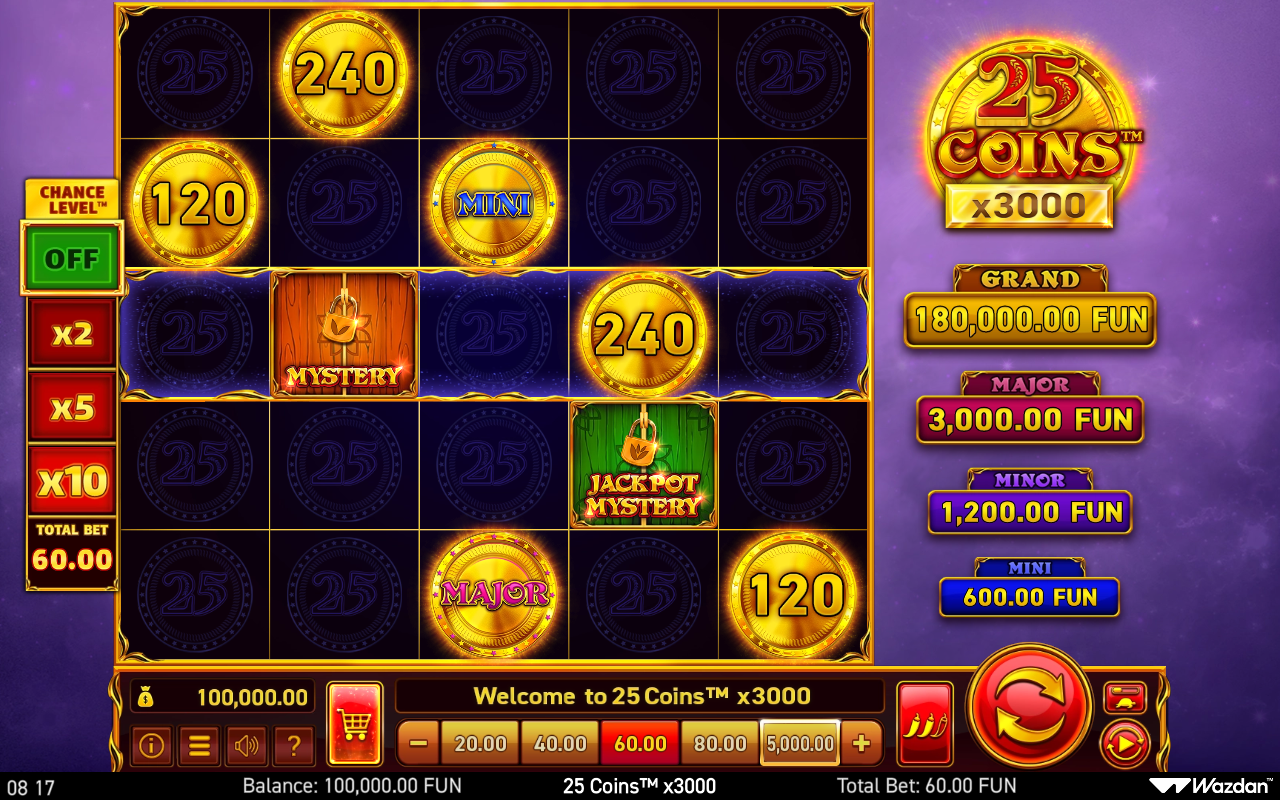 25 Coins x3000 base game