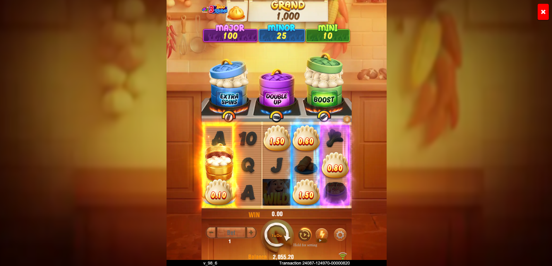 Three Bao Riches bonus trigger