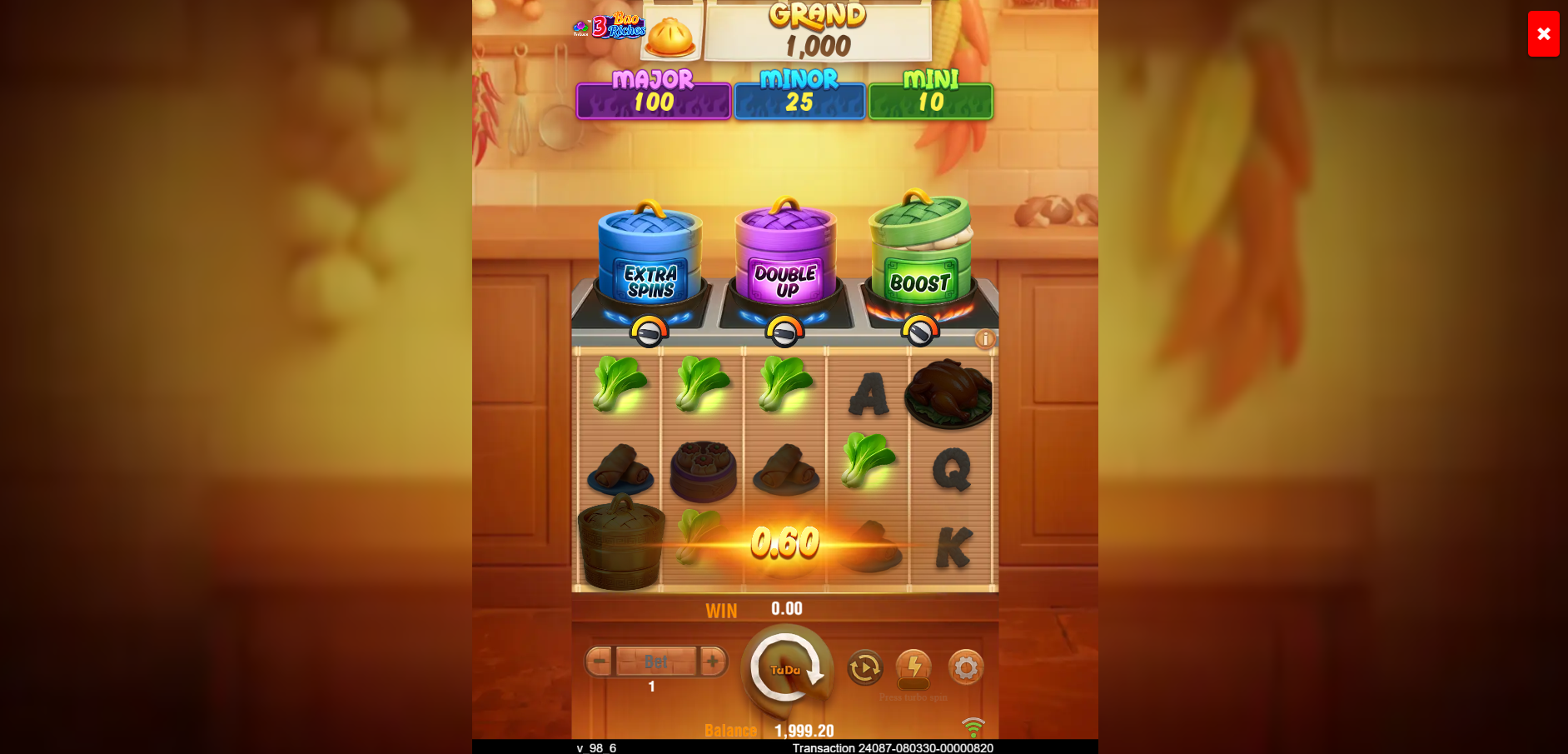 Three Bao Riches offers 243 ways to win