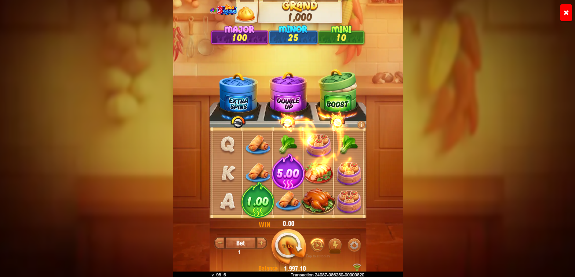 Three Bao Riches scatter collect mechanic