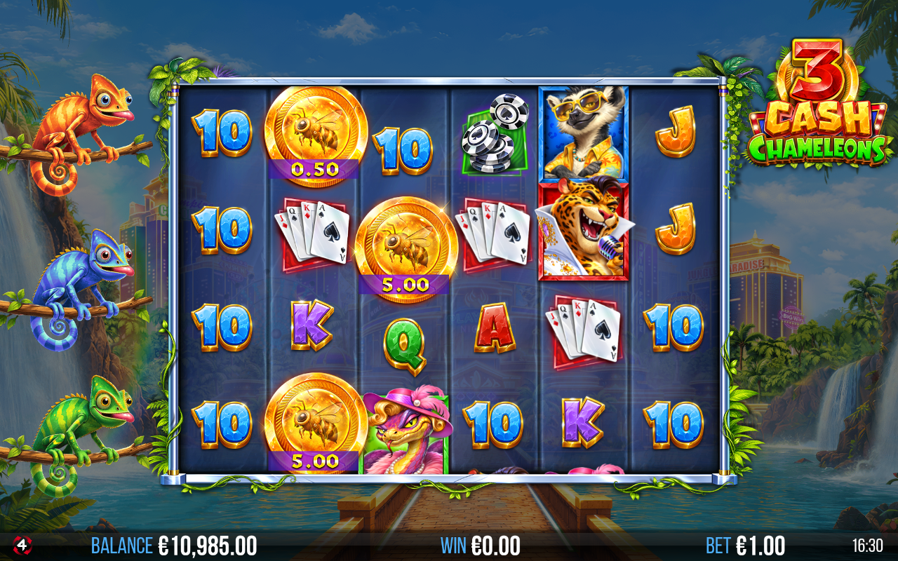 3 Cash Chameleons bonus round
