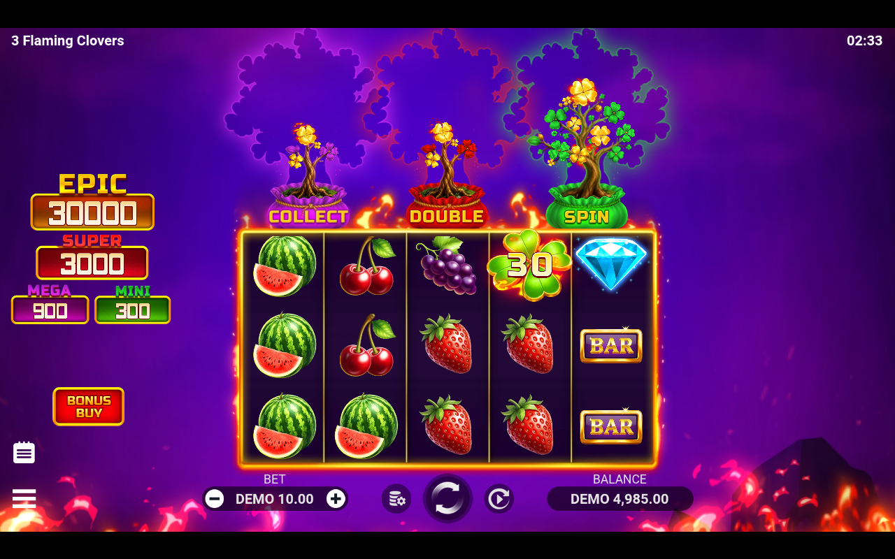 3 Flaming Clovers gameplay