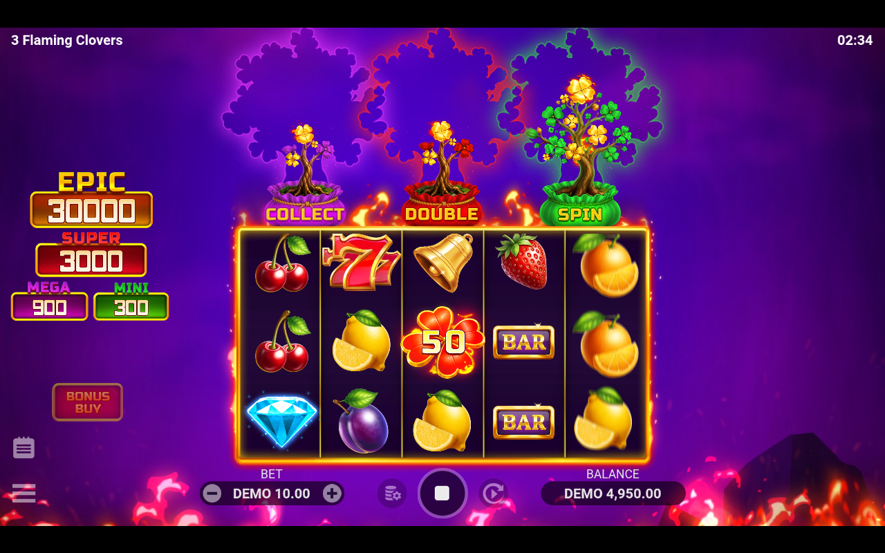 3 Flaming Clovers gameplay