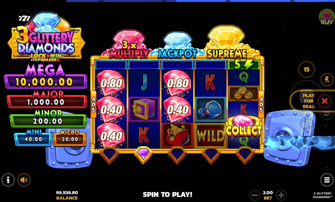3 Glittery Diamonds gameplay