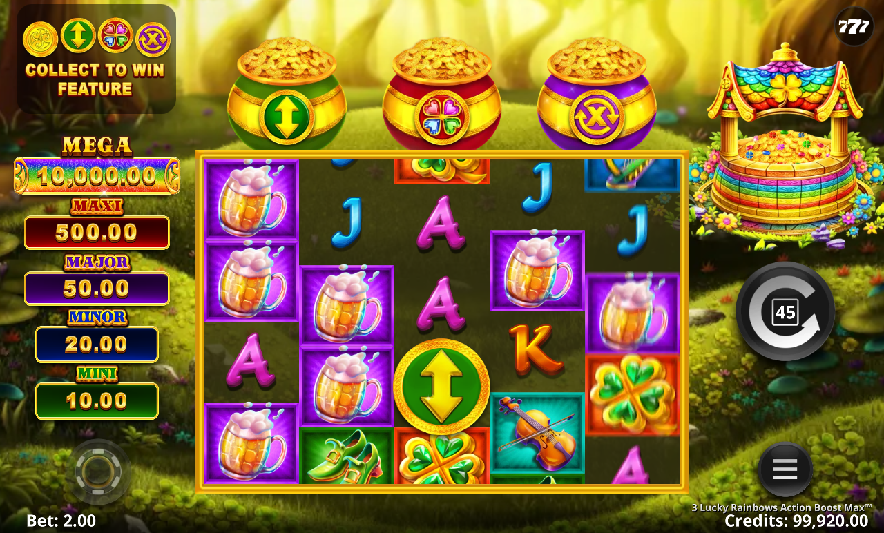 3 Lucky Rainbows Action Boost Max gameplay