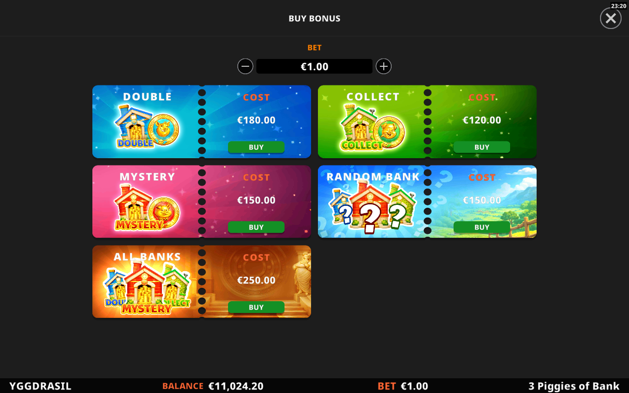3 Piggies of Bank Lock 'em & Load 'em bonus buy