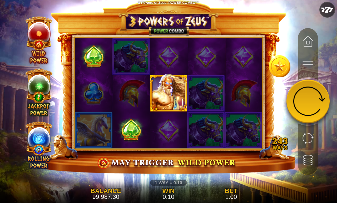 3 Powers of Zeus: POWER COMBO gameplay