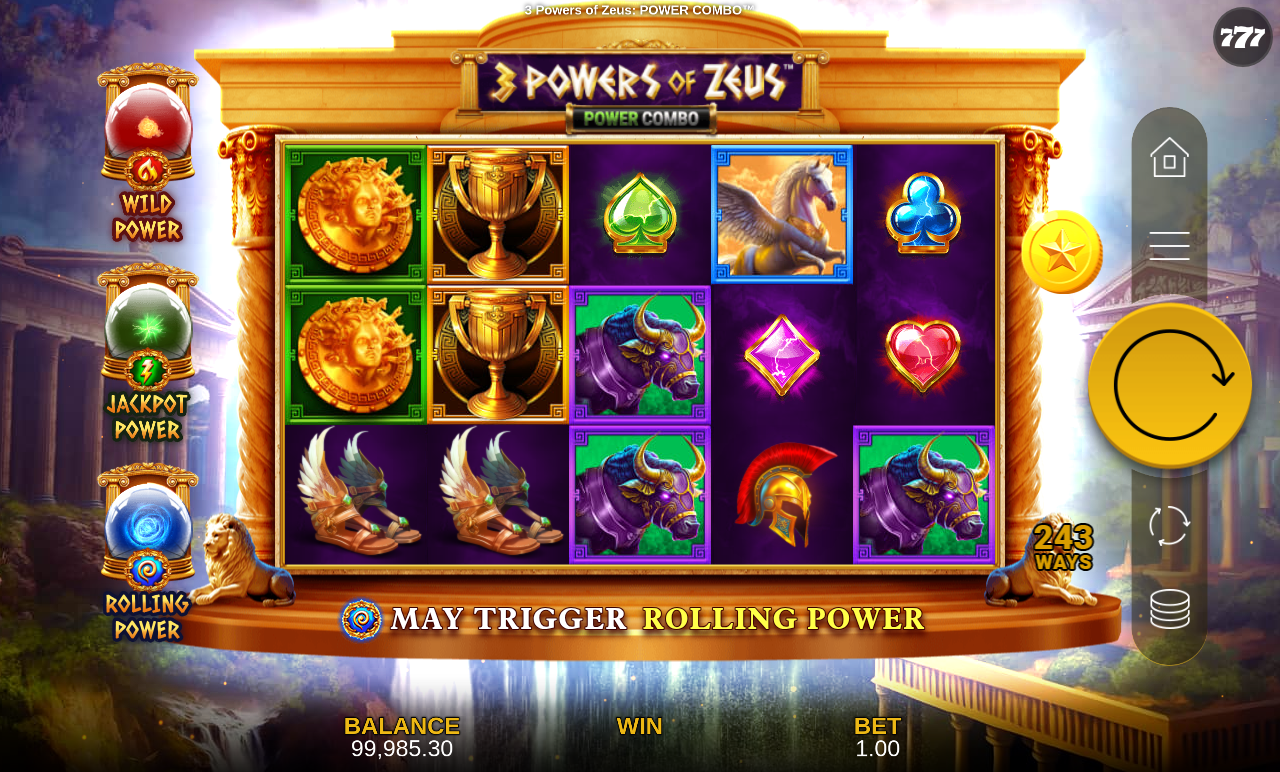 3 Powers of Zeus: POWER COMBO gameplay