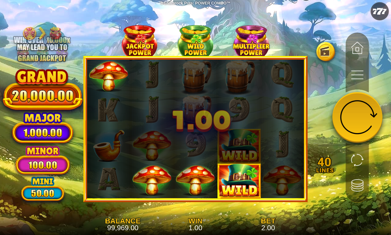 3 Shamrock Pots: POWER COMBO gameplay
