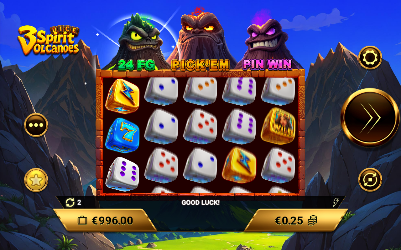 3 Spirit Volcanoes Dice gameplay