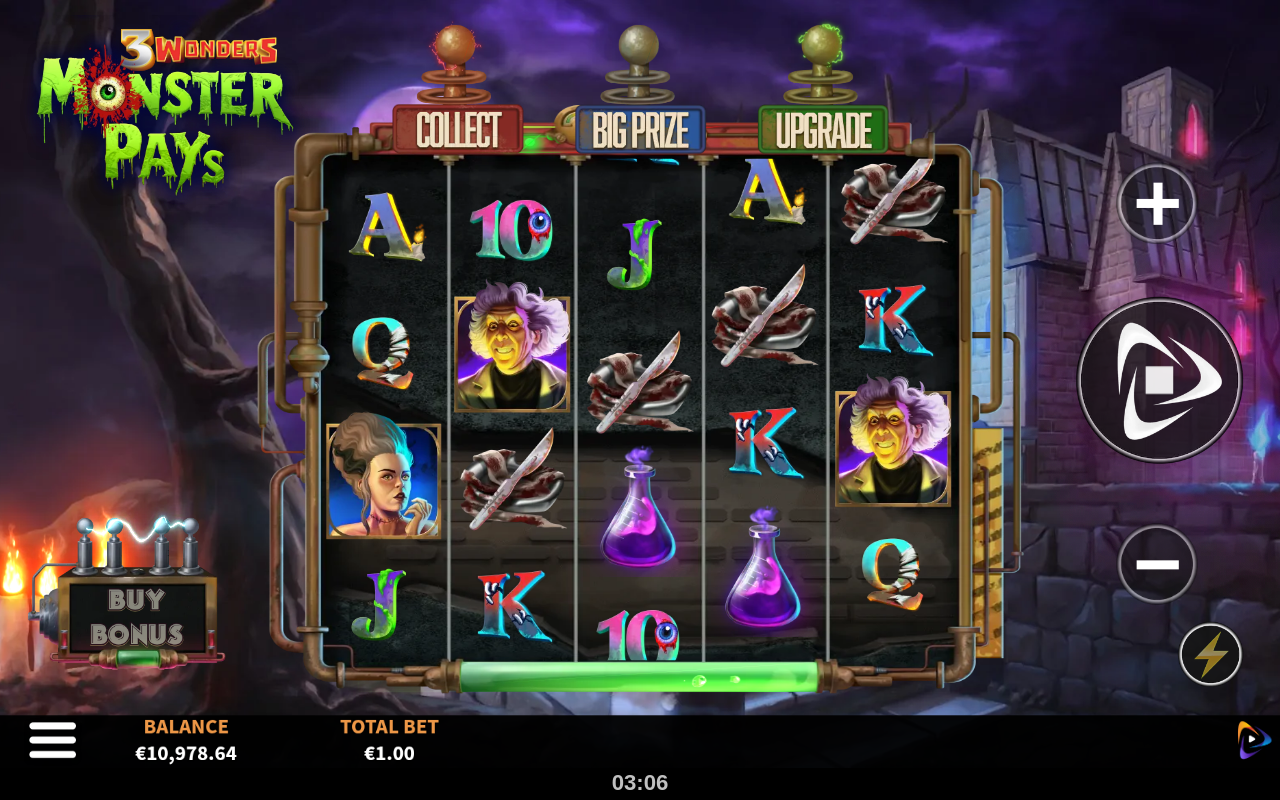 3 Wonders Monster Pays gameplay